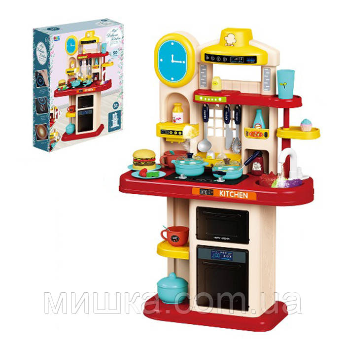 Дитяча кухня 16865D LIMO TOY 50 предметів, висота 76 см, духовка, плита, "пар", мийка (вода)