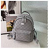 Жіночий рюкзак сірий рифлений, фото 3