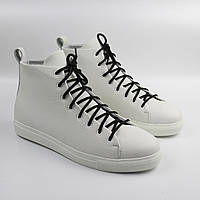 Белые Зимние кроссовки кеды ботинки на меху мужская обувь больших размеров 46 47 48 Rosso Avangard Simple BS