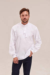 Чоловіча сорочка з білою вишивкою MEREZHKA  "Зірка"