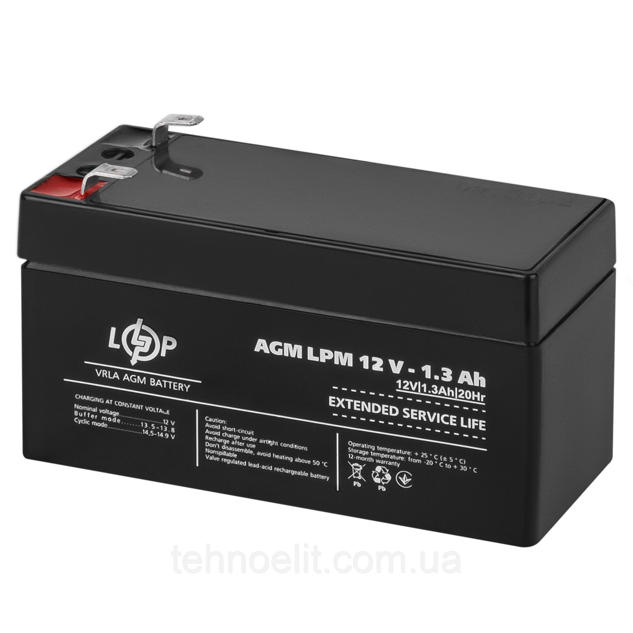 Акумулятор AGM LPM 12V - 1.3 Ah