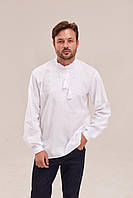 Мужская сорочка с белой вышивкой MEREZHKA "Звезда" 46