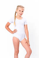 Спортивний купальник для дівчинки (з коротким рукавом) Білий Носи Своє (6361-036-v14)