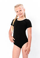 Спортивний купальник для дівчинки (з коротким рукавом) Чорний Носи Своє (6361-036-v1)