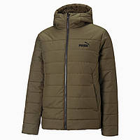 Куртка спортивная мужская Puma Essentials Padded 848938 62 (оливковый, зима, термо, с капюшоном, бренд пума)