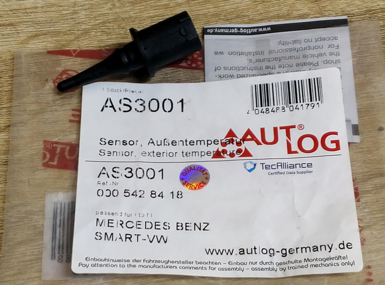 Датчик зовнішньої температури AUTLOG AS3001 MERCEDES, VOLKSWAGEN