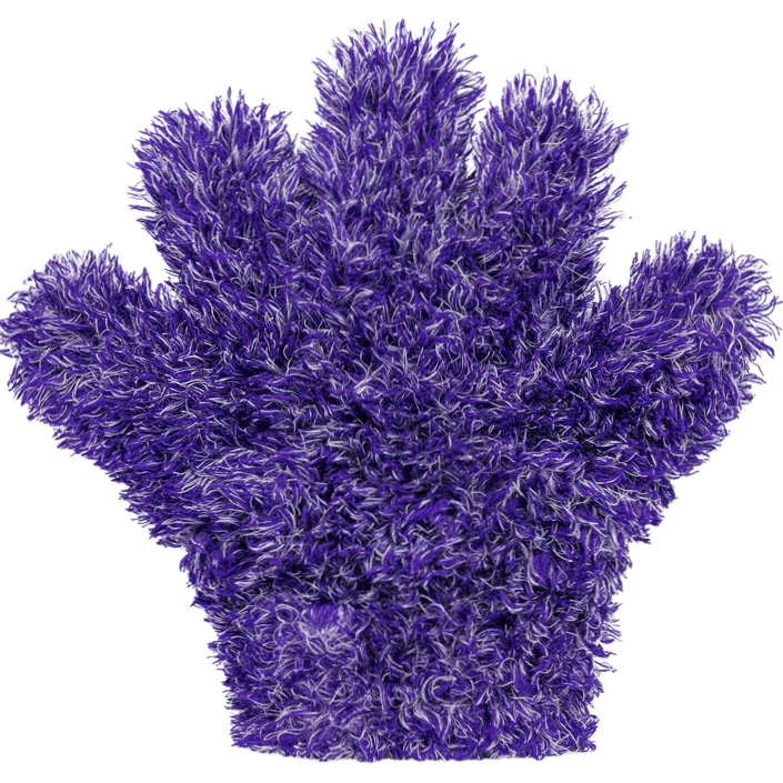Рукавичка — п'ять пальців Chemical Guys Furry Five Finger Stranger Helpful Handy Detailing Mitt, Фіолетовий, фото 1