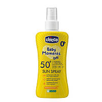 Молочко-спрей солнцезащитное Chicco Baby Moments SUN, SPF 50+, 150 мл