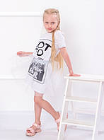Сукня для дівчинки з фатиновою спідницею Білий Носи Своє (6030-070-33-v0)