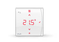 Danfoss Терморегулятор Icon2 RT, Display, +5...35 °C, программируемый, беспроводной, накладной, 3В, белый