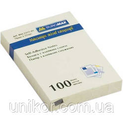 Блок post-it 51*76 мм, 100 аркушів, жовтий. BuroMax