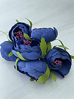 Півонія синя з тичинками, букетик з 6 квіток
