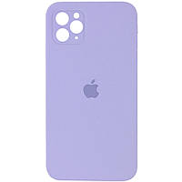 Чохол Чохол Silicone Case Square Full Camera Protective (AA) для Apple iPhone 11 Pro Max (6.5") (Бузковий /