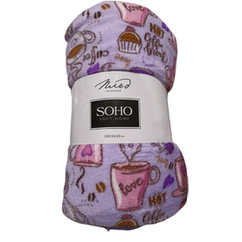 Текстиль для дому SOHO Плед 200*230 см Coffee mood (тонкий)