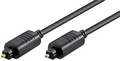 Кабель аудіо оптичний Goobay Toslink  0.5m D5.0mm OpticalFiberD1.0mm чорний (75.03.3792) SC, код: 7454935