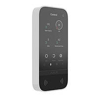 Бездротова клавіатура з сенсорним екраном для керування системою Ajax KeyPad TouchScreen Jeweller white, фото 3