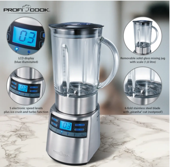 Міксер універсальний ProfiCook неіржавка сталь PC-UM 1006 ( 1200 Вт у наявності, фото 1