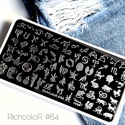 Пластина для стемпінгу RR-64 на пластиковій основі