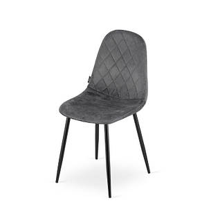 Стілець оксамит темно - сірий ASTI_3536