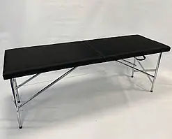 Кушетка косметологічна «Ручна» чорний колір: для шугарингу, бровиста, нарощування вій, масажу