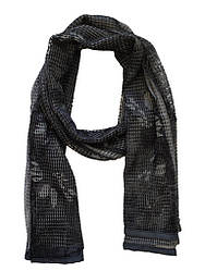 Маскувальний шарф сітка чорний пітон 175х85 см. / шарф маскувальний / шарф снайперський чорний