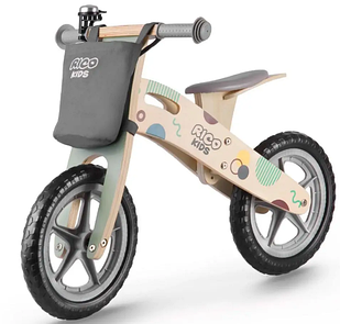 Біговел дерев'яний Ricokids RC-611 сірий 7610