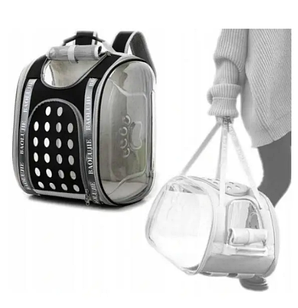 Рюкзак сумка 2 в 1 для собак/кішок сірий I198 Польща