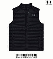 Жилетка чоловіча Under Armour чорний безрукавка спортивна весна осінь тепла без капюшона люкс