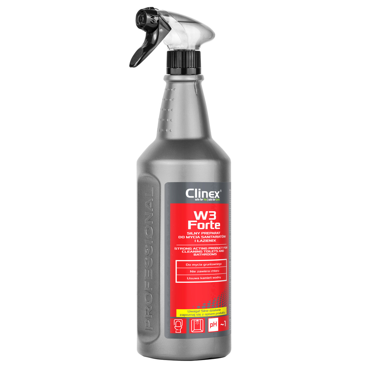 Clinex W3 Forte Сильний препарат для миття санвузлів і ванних кімнат 1л
