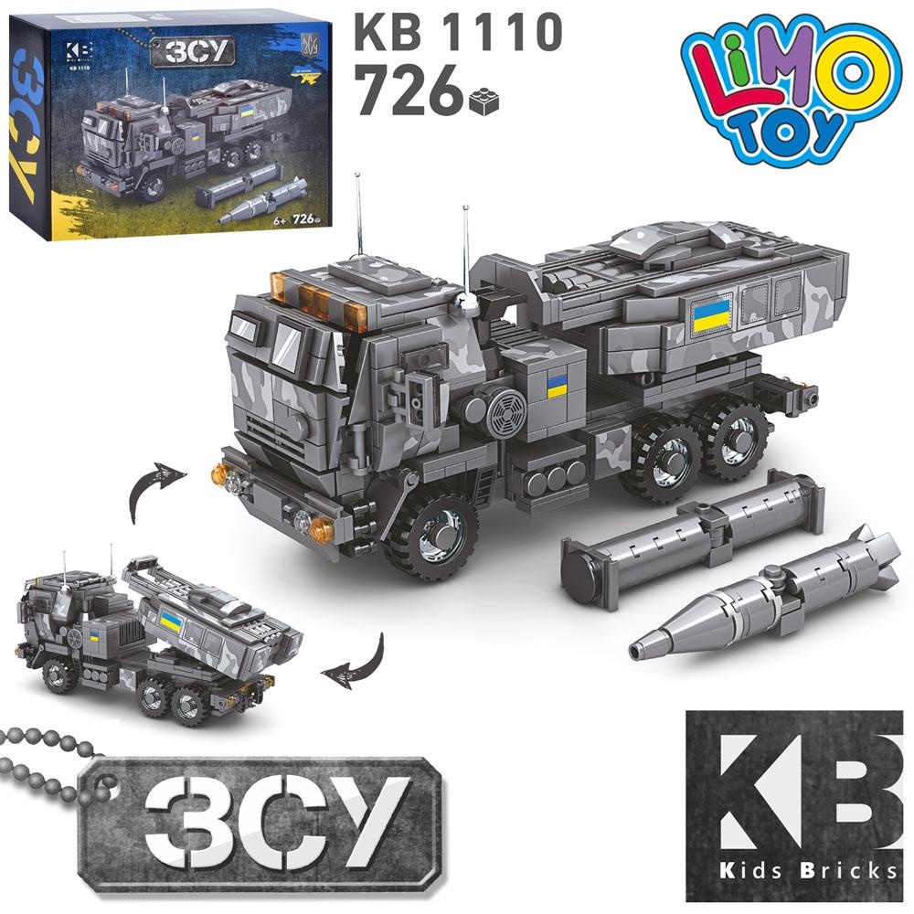 Конструктор блоковий дитячий військова техніка ЗСУ Limo Toy KB 1110 ракетний комплекс M142 HIMARS (726 деталей)