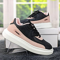 Кросівки жіночі чорні з рожевим демісезонним FDEK 4237, фото 5