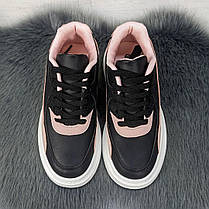 Кросівки жіночі чорні з рожевим демісезонним FDEK 4237, фото 4