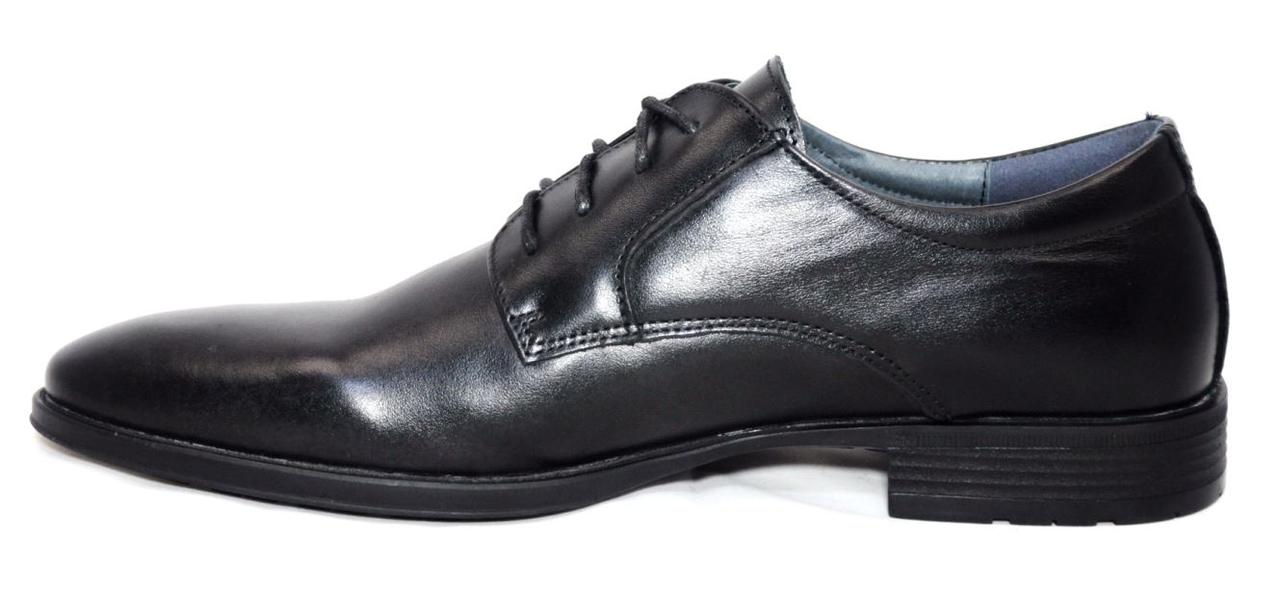 Розміри 40, 41, 42, 43, 44, 45 Шкіряні класичні чоловічі туфлі, повнорозмірні, чорні Dual 8756 - фото 5 - id-p1964698144