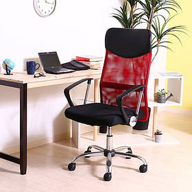 Крісло АКЛАС червоне, Елегантне крісло Гілмор, екошкіра для офісу або дому