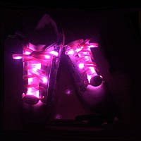 Неоновые светящиеся шнурки LED. Фиолетовые
