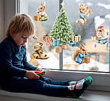 Новорічні наклейки Звірята, фото 2