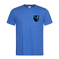 Синяя мужская/унисекс футболка Морская пехота 140 батальон (4-6-6-синій)