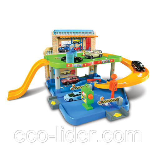 Ігровий набір - ГАРАЖ (2 рівня, 1 машинка 1:43), фото 1