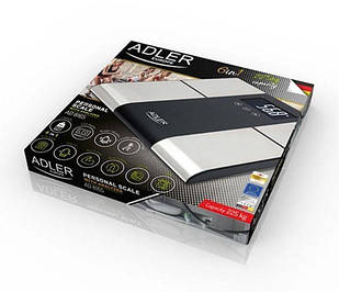 Ваги підлогові Adler AD 8165 з аналізатором — 225 кг, з LED-дисплеєм і аналізатором