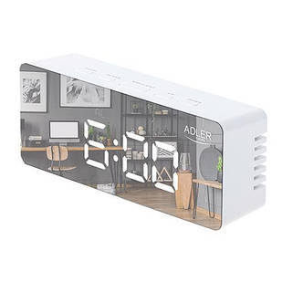 Будильник зі світлодіодним дзеркальним дисплеєм на USB Adler AD 1189