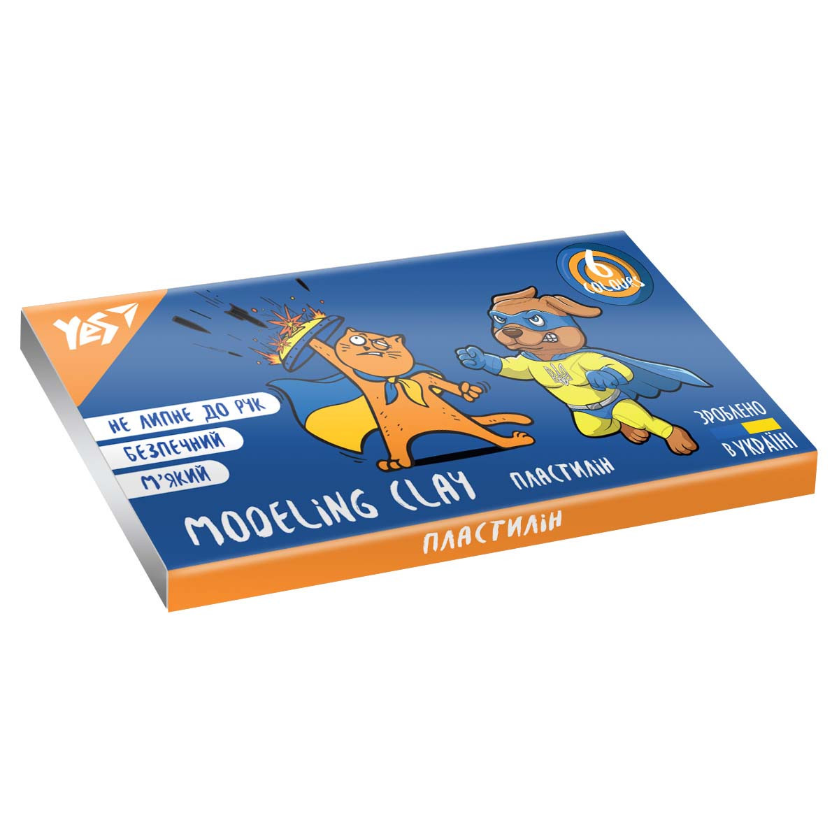 Пластилін 6 кол. 120г Месники YES (540641)