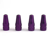 Ковпачки на ніпель Presta, алюміній, пара (фіолетового кольору)
