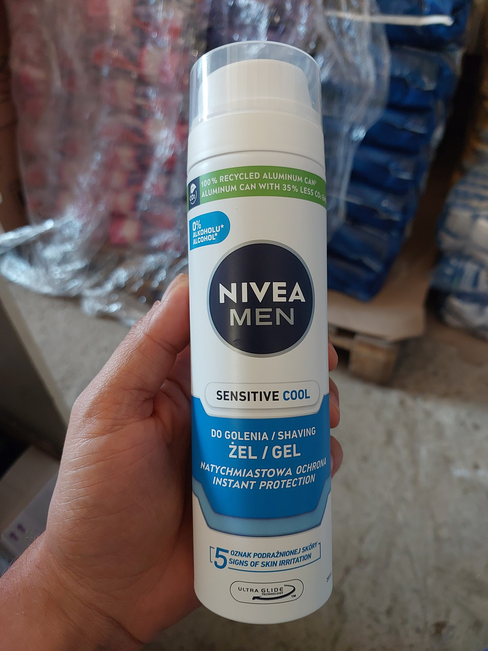 Гель для гоління Nivea Skin Protection 200 мл Sensitive cool