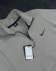 Зимова вінтажна Зіп Кофта Nike чоловіча на флісі Vintage | Світшот Найк теплий на короткій змійці, фото 5