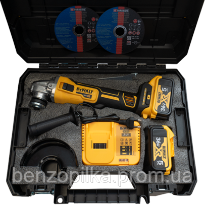 Аккумуляторная болгарка безщеточная Dewalt DCG405P2 (36В 54 а/г) - фото 1 - id-p1964750234