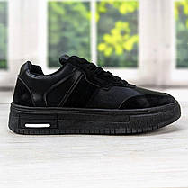 Кросівки кеди чоловічі чорні демісезонні Swin-shoes 3635, фото 4