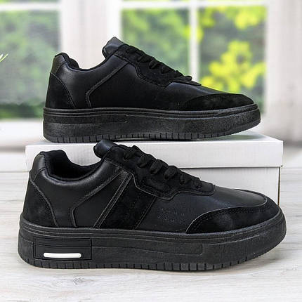 Кросівки кеди чоловічі чорні демісезонні Swin-shoes 3635, фото 1