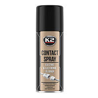 Очиститель контактов K2 Contact Spray аэрозоль 400 мл, удаляет оксиды сульфиды и защищает от коррозии и ржавчи