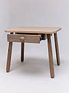 Столик для дітей "Монтессорі" з натурального дерева з шухлядкою, фото 2