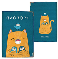 Обкладинка на паспорт Обійми котика